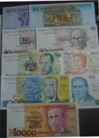 BRAZIL, P 198b 199a 211b 212d 218a 219a 220b 223 226b,  AU UNC,   9 Notes - Brasilien