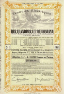 Obligation De 1951 - Centrales Electriques Des Flandres Et Du Brabant - Déco - Electricity & Gas