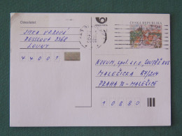 Czech Republic 2001 Stationery Postcard 5.40 Kcs Prague Sent Locally - Briefe U. Dokumente