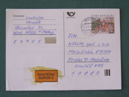 Czech Republic 2001 Stationery Postcard 5.40 Kcs Prague Sent Locally - Brieven En Documenten