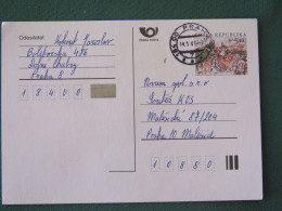 Czech Republic 2001 Stationery Postcard 5.40 Kcs Prague Sent Locally - Brieven En Documenten