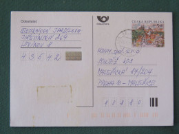 Czech Republic 2001 Stationery Postcard 5.40 Kcs Prague Sent Locally - Briefe U. Dokumente