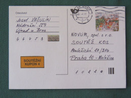 Czech Republic 2001 Stationery Postcard 5.40 Kcs Prague Sent Locally - Brieven En Documenten