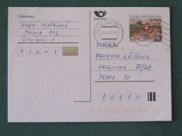 Czech Republic 2001 Stationery Postcard 5.40 Kcs Prague Sent Locally - Brieven En Documenten