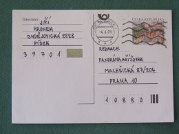 Czech Republic 2001 Stationery Postcard 5.40 Kcs Prague Sent Locally - Cartas & Documentos