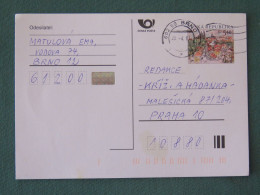 Czech Republic 2001 Stationery Postcard 5.40 Kcs Prague Sent Locally - Covers & Documents