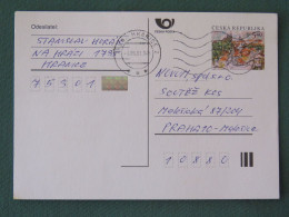 Czech Republic 2001 Stationery Postcard 5.40 Kcs Prague Sent Locally - Briefe U. Dokumente