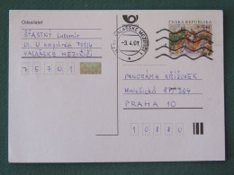 Czech Republic 2001 Stationery Postcard 5.40 Kcs Prague Sent Locally - Covers & Documents