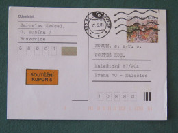 Czech Republic 2001 Stationery Postcard 5.40 Kcs Prague Sent Locally - Briefe U. Dokumente