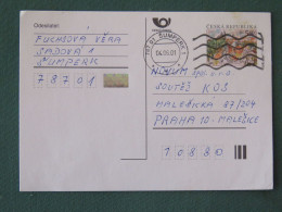 Czech Republic 2001 Stationery Postcard 5.40 Kcs Prague Sent Locally - Lettres & Documents