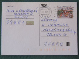 Czech Republic 2001 Stationery Postcard 5.40 Kcs Prague Sent Locally - Lettres & Documents