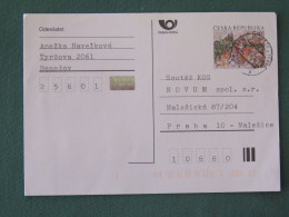 Czech Republic 2001 Stationery Postcard 5.40 Kcs Prague Sent Locally - Cartas & Documentos