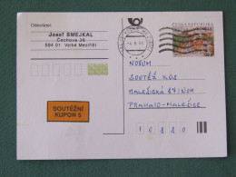 Czech Republic 2001 Stationery Postcard 5.40 Kcs Prague Sent Locally - Lettres & Documents