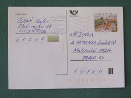 Czech Republic 2001 Stationery Postcard 5.40 Kcs Prague Sent Locally - Lettres & Documents