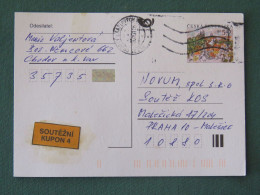 Czech Republic 2001 Stationery Postcard 5.40 Kcs Prague Sent Locally - Lettres & Documents