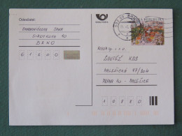 Czech Republic 2001 Stationery Postcard 5.40 Kcs Prague Sent Locally - Lettres & Documents