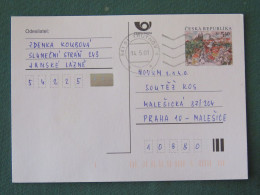 Czech Republic 2001 Stationery Postcard 5.40 Kcs Prague Sent Locally - Covers & Documents