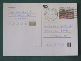 Czech Republic 2001 Stationery Postcard 5.40 Kcs Prague Sent Locally - Cartas & Documentos