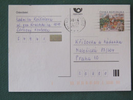 Czech Republic 2001 Stationery Postcard 5.40 Kcs Prague Sent Locally - Briefe U. Dokumente