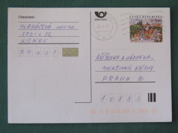 Czech Republic 2001 Stationery Postcard 5.40 Kcs Prague Sent Locally - Cartas & Documentos