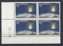 MONACO - N° 665 - CENTENAIRE De L'U.I.T. - Bloc De 4 COIN DATE - NEUF SANS CHARNIERE - 18/1/65 - Unused Stamps