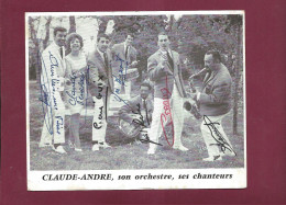 160224 - PHOTO AUTOGRAPHE Orchestre Chanteur CLAUDE ANDRE Des Années 1970 Guitare Saxo Musique - Autographs