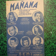 Partition Musicale * Manana Samba  Editions S.E.M.I De 1949 - Scores & Partitions