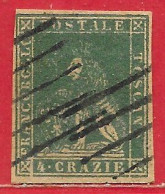 Toscane N°14 4c Vert 1857 O - Toscane