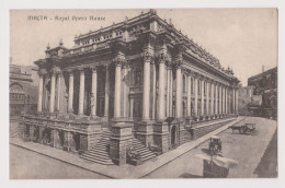 MALTA Royal Opera House Building, Street Scene, View Circa 1910s Vintage Postcard AK (67236) - Malte
