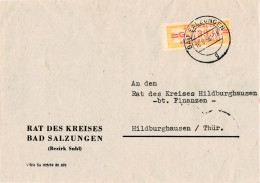 DDR Brief Dienst EF Rat Des Kreises Bad Salzungen 1958 N. Hildburghausen - Lettres & Documents