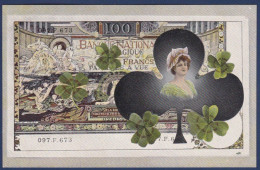 CPA Billet De Banque Banknote Non Circulé Jeu De Cartes Carte à Jouer Playing Cards Femme Women Surréalisme - Coins (pictures)