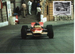 Monaco Grand Prix 1969 - Carte Maximum - Graham Hill (Lotus 49B) - FDC Prémier Jour - Grand Prix / F1