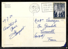 N257 - VATICAN - CP DU 19/07/1950 POUR LUNEVILLE FRANCE - Cartas & Documentos