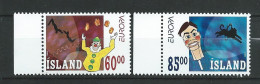Iceland 2002 EUROPA Stamps - The Circus. MNH** - Neufs