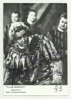 AUTOGRAFO FRANCO BORDONI BARITONO IN RIGOLETTO SU FOTOGRAFIA CM. 15X10 - Sänger Und Musiker