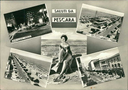 PESCARA - SALUTI / VEDUTINE / PIN UP - EDIZIONE FOTOCELERE - SPEDITA 1962 (19843) - Pescara