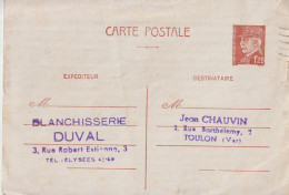 VP 66 . Entier Postal . Type Pétain . Avignon . 1926 . - Standard Covers & Stamped On Demand (before 1995)