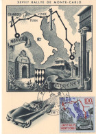 Monaco - Monte-Carlo Rallye 1959 -  Route De Athenes - Carte Maximum FDC Prémier Jour - CPM - Automobile