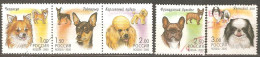 Russia: Full Set Of 5 Used Stamps, Decorative Dogs, 2000, Mi#837-41 - Usados