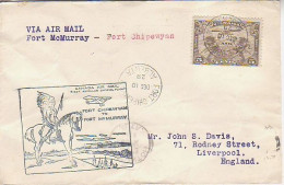 CANADA. 1929/Fort McMurray, Envelope/to Liverpool. - Postgeschiedenis