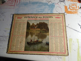 Calendrier  Almanach Des Postes 1947 La Pêche En Barque - Big : 1941-60