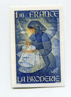 FRANCE N°2079 ** NON DENTELE LA BRODERIE - 1971-1980