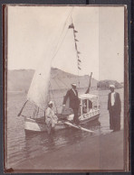 4 VIEILLES PHOTOS DU VOYAGE DE LA FAMILLE ERNST ( Aubel ) En EGYPT En 1890 - ASWAN - SAKKARA - NILE - SUR LE BATEAU - Old (before 1900)