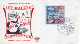 Monaco - Monte-Carlo Rallye 1960 -  Route De Lisbonne -  Envelope FDC Prémier Jour - Auto's