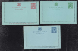 Zanzibar 1914 3 Stationery Lettercards 3c + 6c + 15c ** MNH - Zanzibar (...-1963)