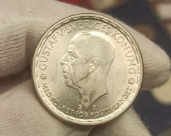 Suecia Sweden 2 Kronor Gustavo V 1950 Km 815 Plata - Suède