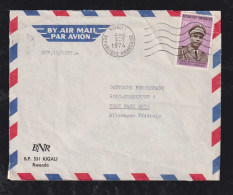 Ruanda 1974 Airmail Cover KIGALI X FRANKFURT Germany - Storia Postale
