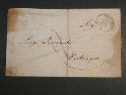 DJ 3 ITALIA     BELLE  LETTRE SIGNEE  1854   TORINO A ENTRAGUE +RETRODATO + + AFF. INTERESSANT+++ - Lombardo-Veneto