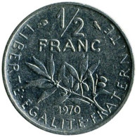 France - 1970 - KM 931 - 1/2 Franc - XF - 1/2 Franc