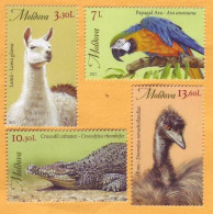2023  Moldova „Faune. Zoo  Chisinau Zoological Garden”  4v Mint - Straussen- Und Laufvögel